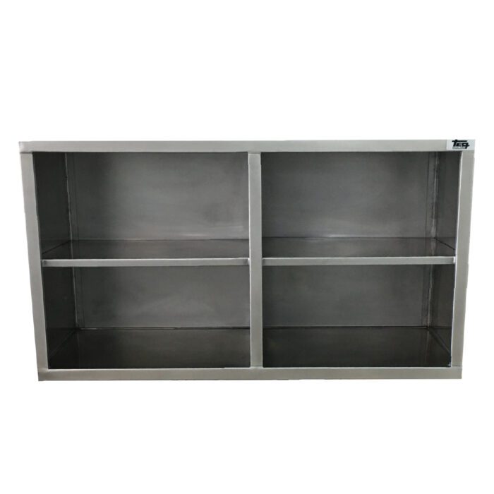 GABINETE AEREO DE 4 COMPARTIMENTOS EN ACERO INOXIDABLE, TIPO ABIERTO