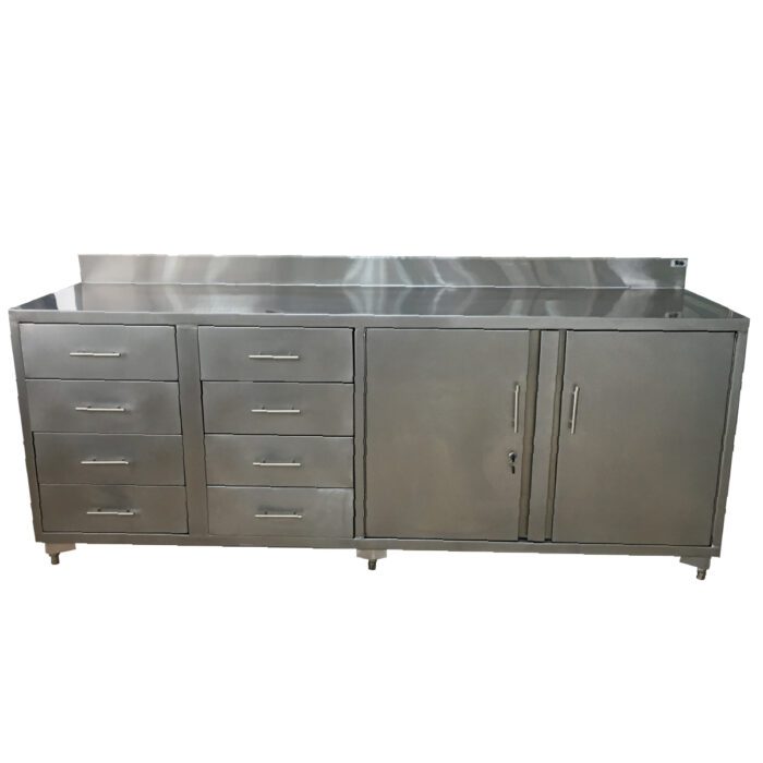 MESA CON GAVETA EN ACERO INOXIDABLE